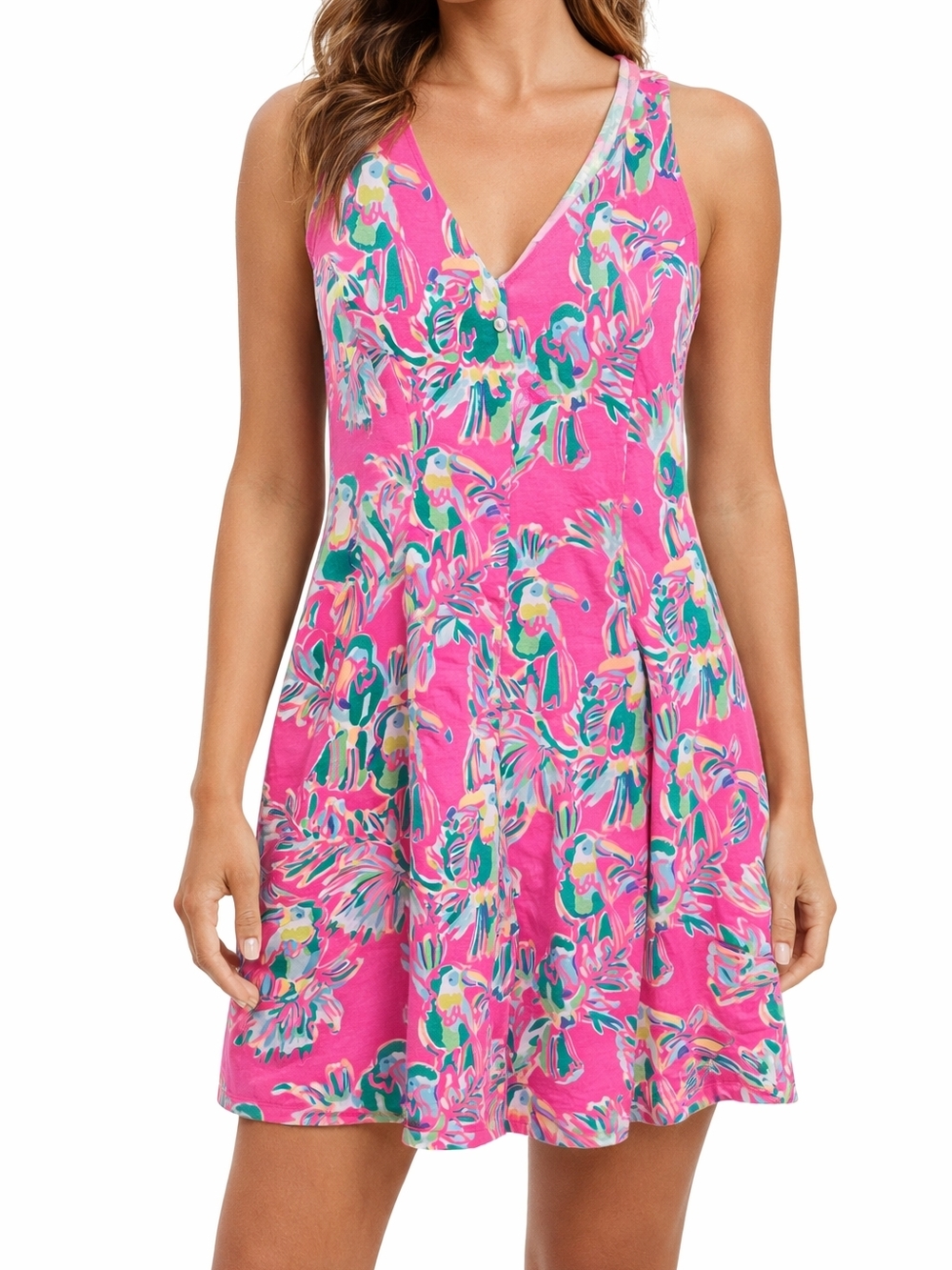 Lilly Pulitzer Tropical Print Dress – Pink Multi (Excellent Condition)
Turn head